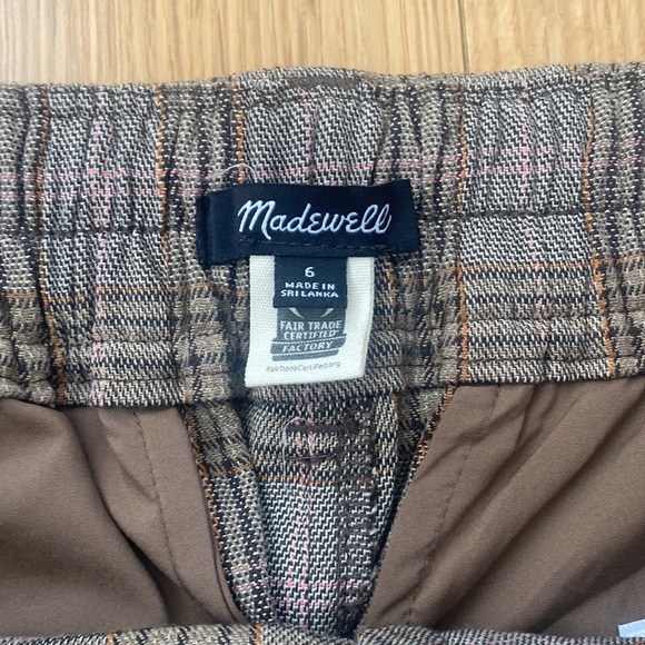 Madewell Plaid Trousers in Brown and Gray - Picture 4 of 7